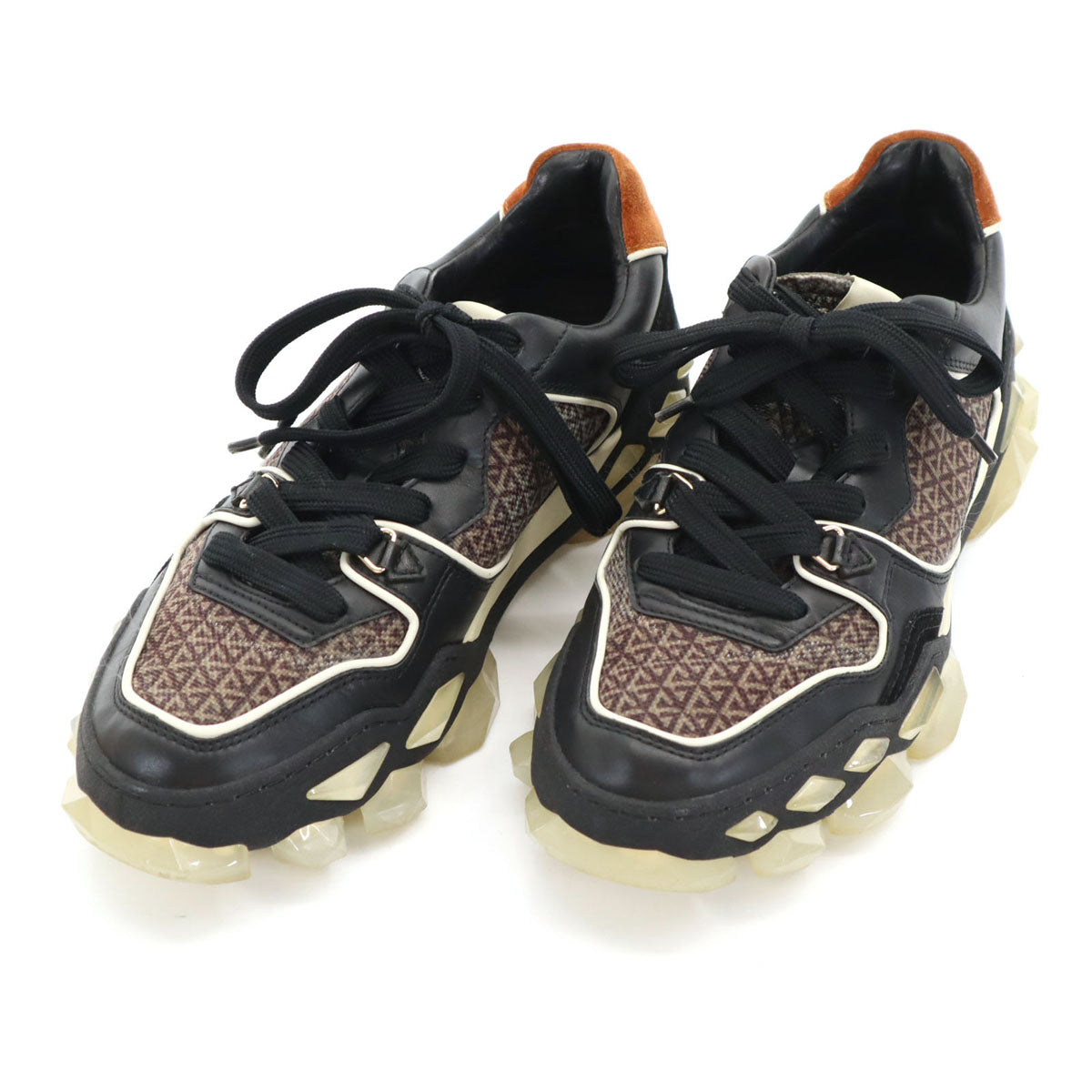 JIMMY CHOO ジミーチュウ DIAMOND X TRAINER スニーカー 40 ブラック FHF 204 保存袋付き メンズ