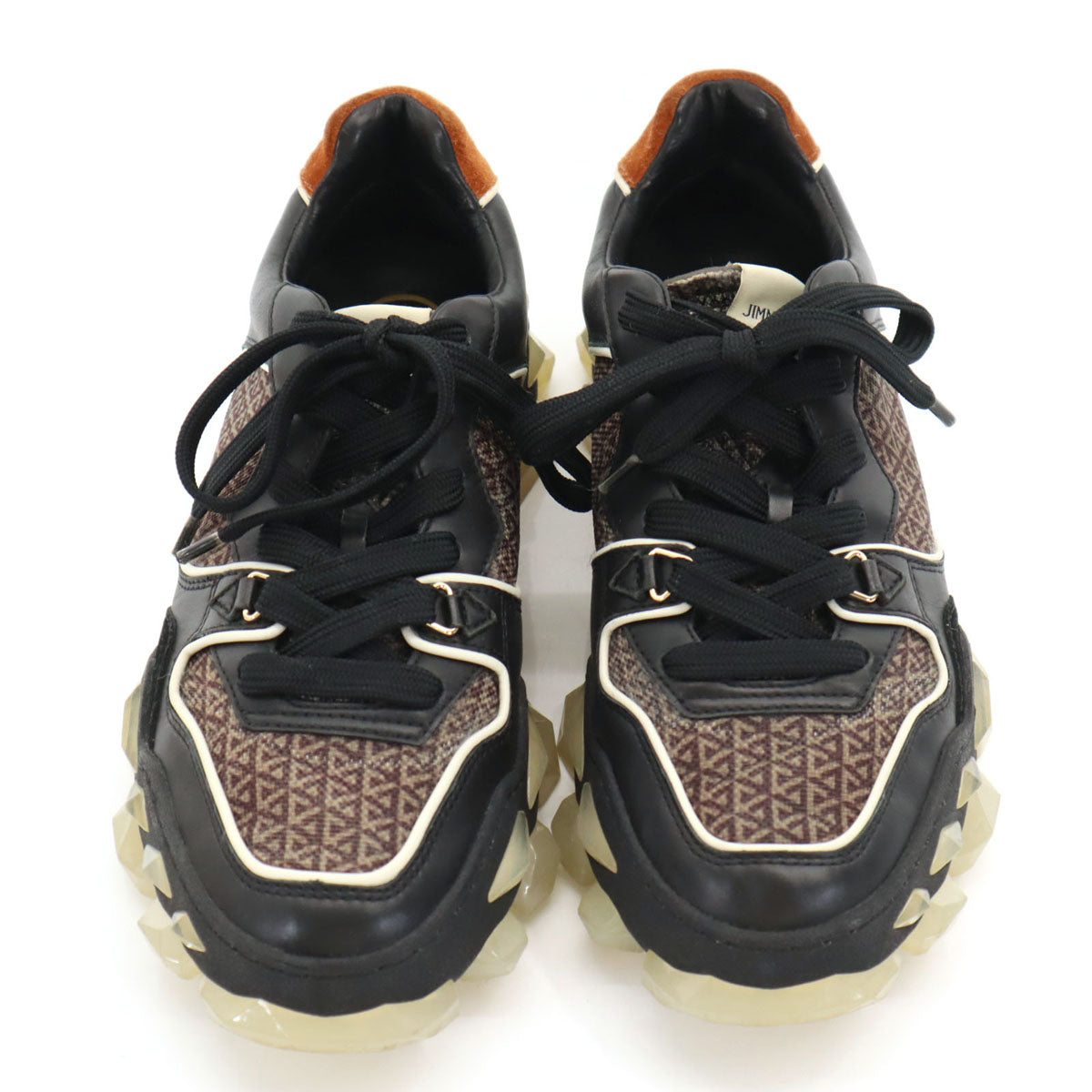 JIMMY CHOO ジミーチュウ DIAMOND X TRAINER スニーカー 40 ブラック FHF 204 保存袋付き メンズ