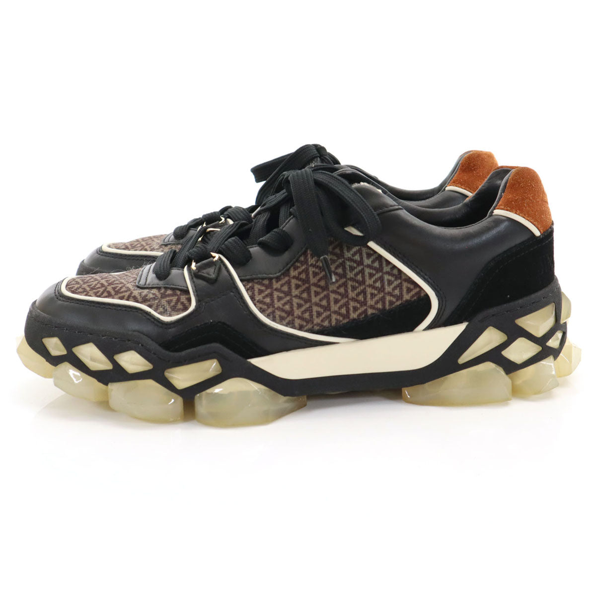 JIMMY CHOO ジミーチュウ DIAMOND X TRAINER スニーカー 40 ブラック FHF 204 保存袋付き メンズ