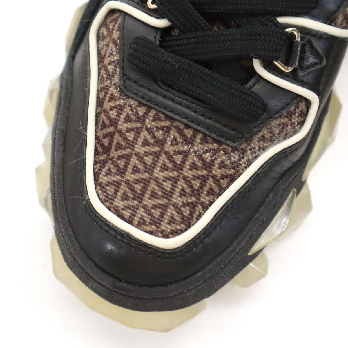 JIMMY CHOO ジミーチュウ DIAMOND X TRAINER スニーカー 40 ブラック FHF 204 保存袋付き メンズ