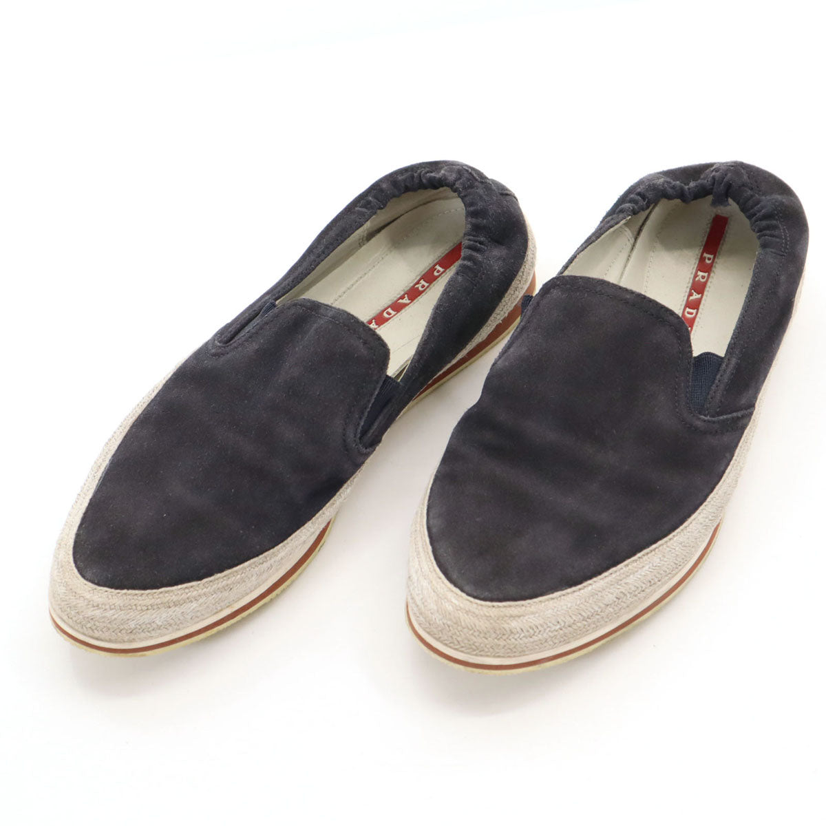 PRADA SPORT プラダ スポーツ スエードレザー スリッポン 8.5 ネイビー