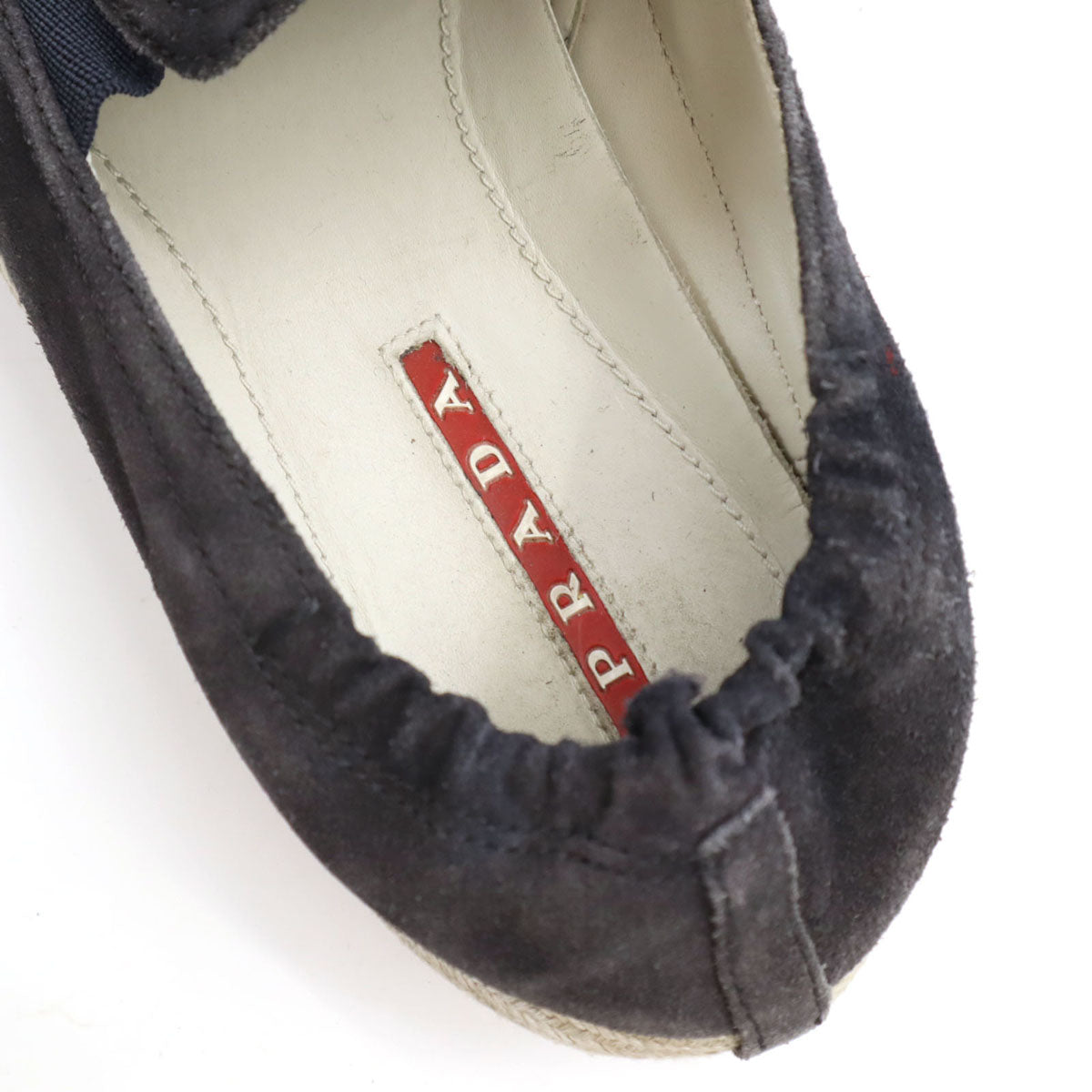 PRADA SPORT プラダ スポーツ スエードレザー スリッポン 8.5 ネイビー シューズ メンズ