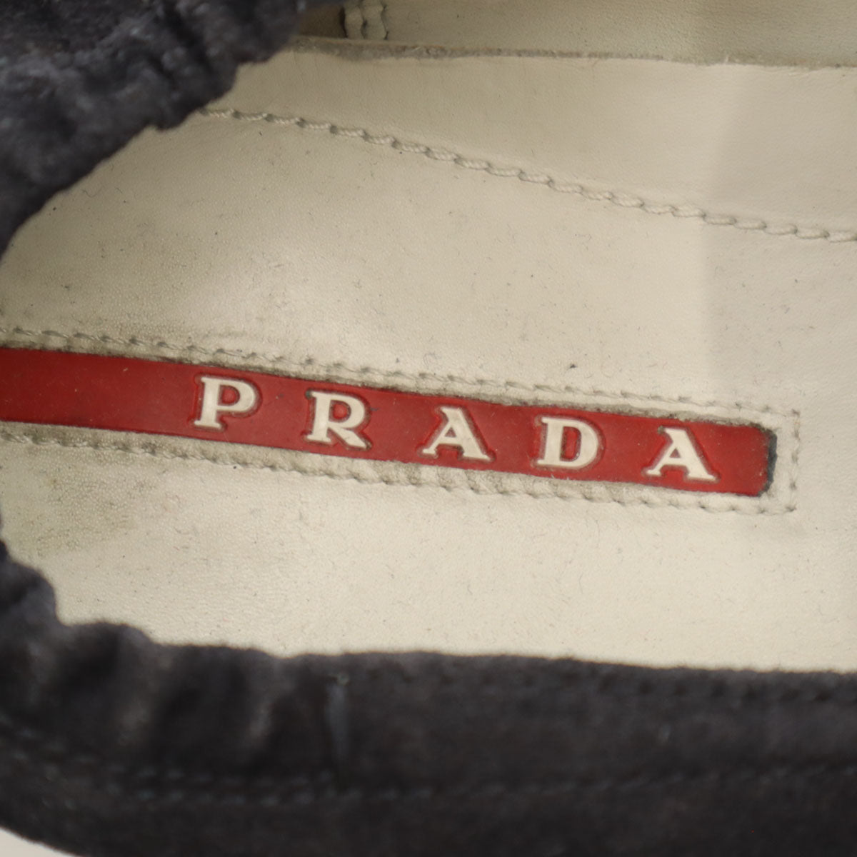 PRADA SPORT プラダ スポーツ スエードレザー スリッポン 8.5 ネイビー シューズ メンズ