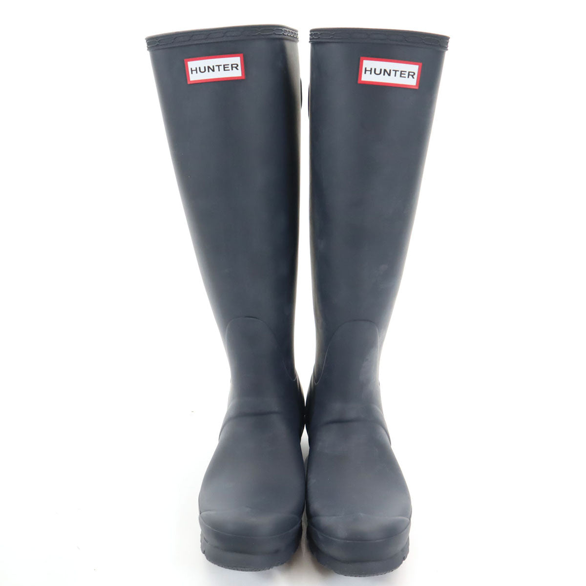 HUNTER ハンター バックストラップトール レインブーツ 4 ネイビー W24893 箱付き レディース