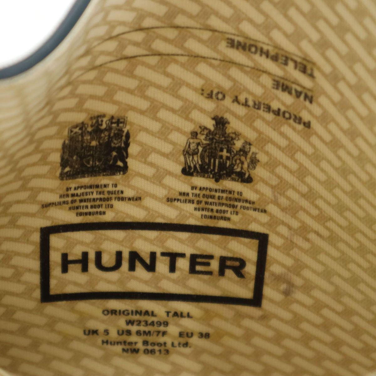 HUNTER ハンター トール レインブーツ 5 ネイビー W23499 レディース