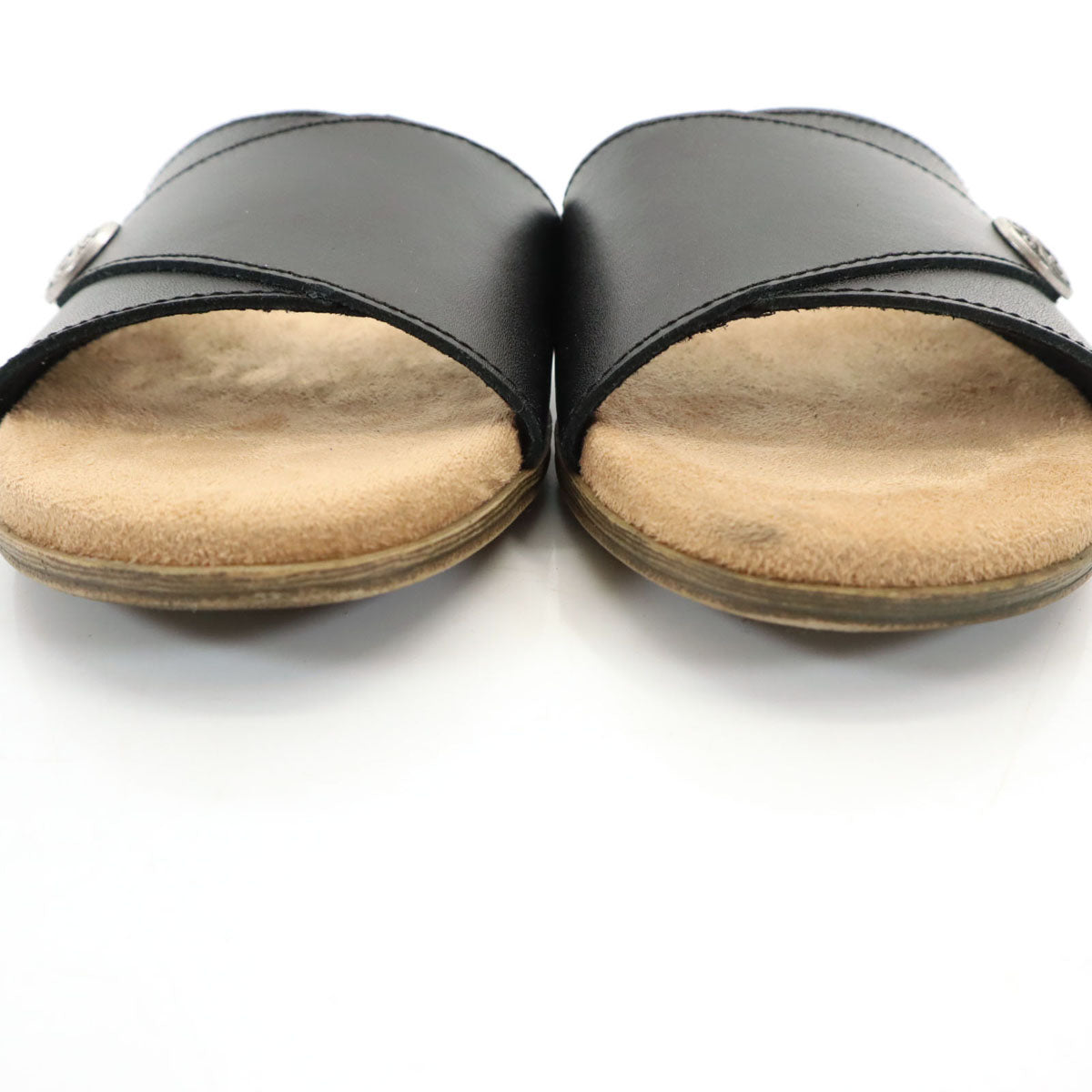 Minnetonka ミネトンカ コンチョレザー サンダル 7M ブラック 箱付き レディース