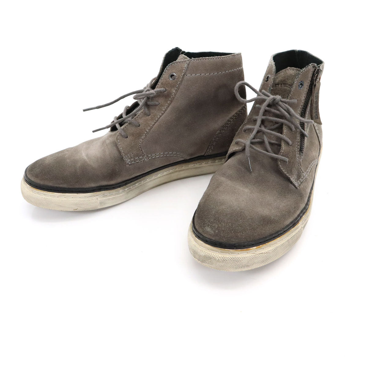 DIESEL ディーゼル スエード ブーツ 41 グレー系 メンズ