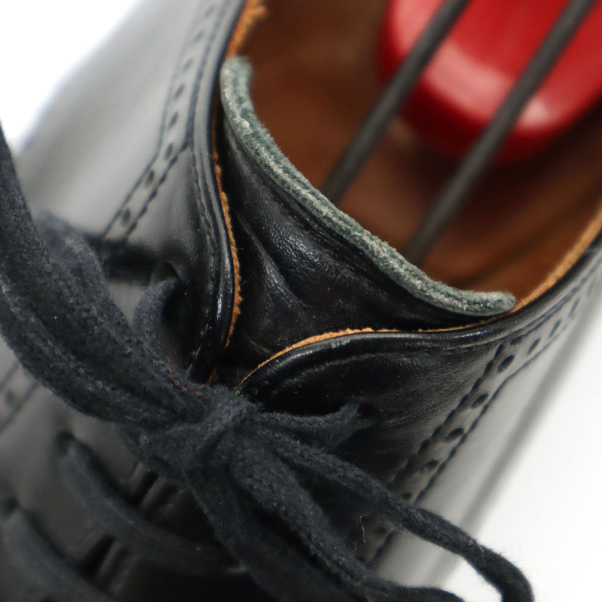 SCOTCH GRAIN スコッチグレイン レザー ビジネスシューズ 24 1/2 ブラック 外羽根 革靴 シューキーパー付き メンズ