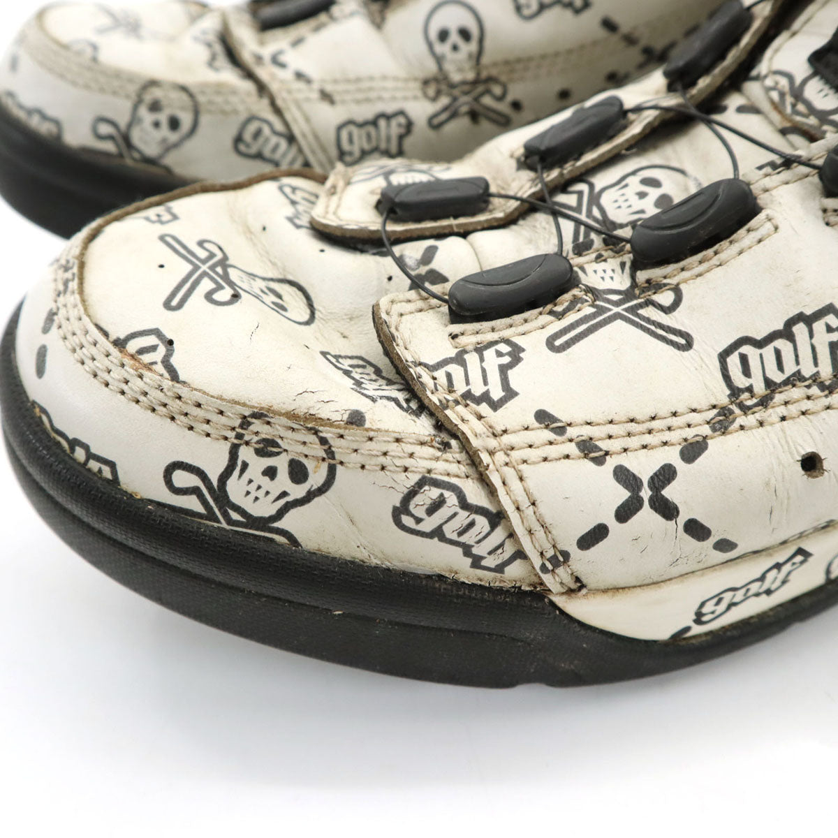 MARK&LONA マークアンドロナ グラヴィス コラボ 総柄 ゴルフ シューズ 26 ホワイト系 メンズ