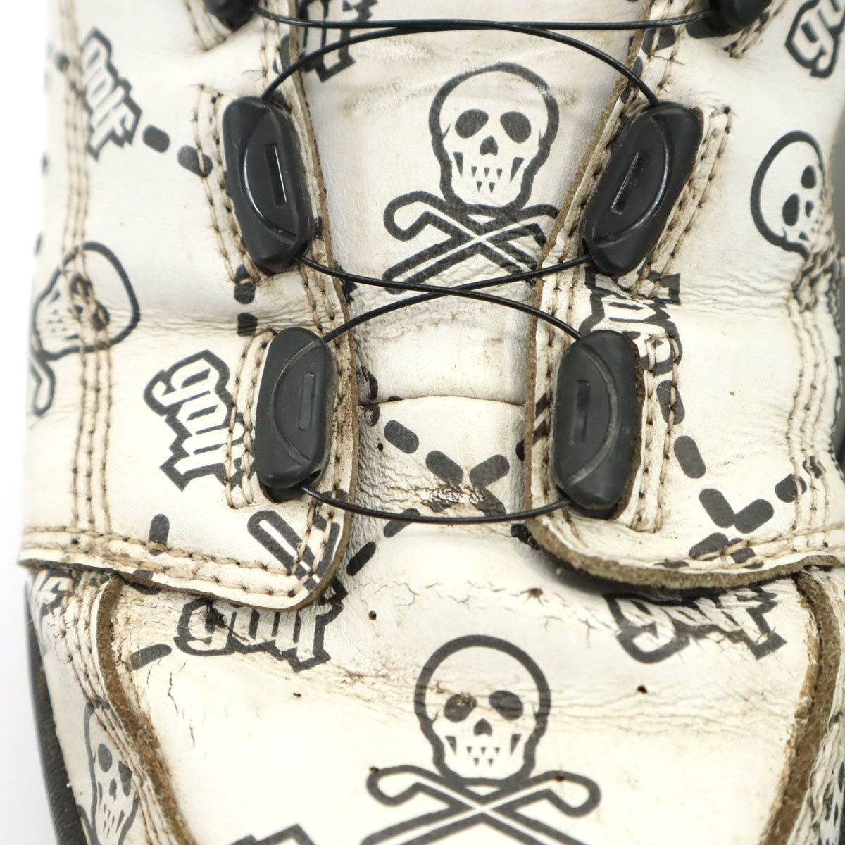 MARK&LONA マークアンドロナ グラヴィス コラボ 総柄 ゴルフ シューズ 26 ホワイト系 メンズ