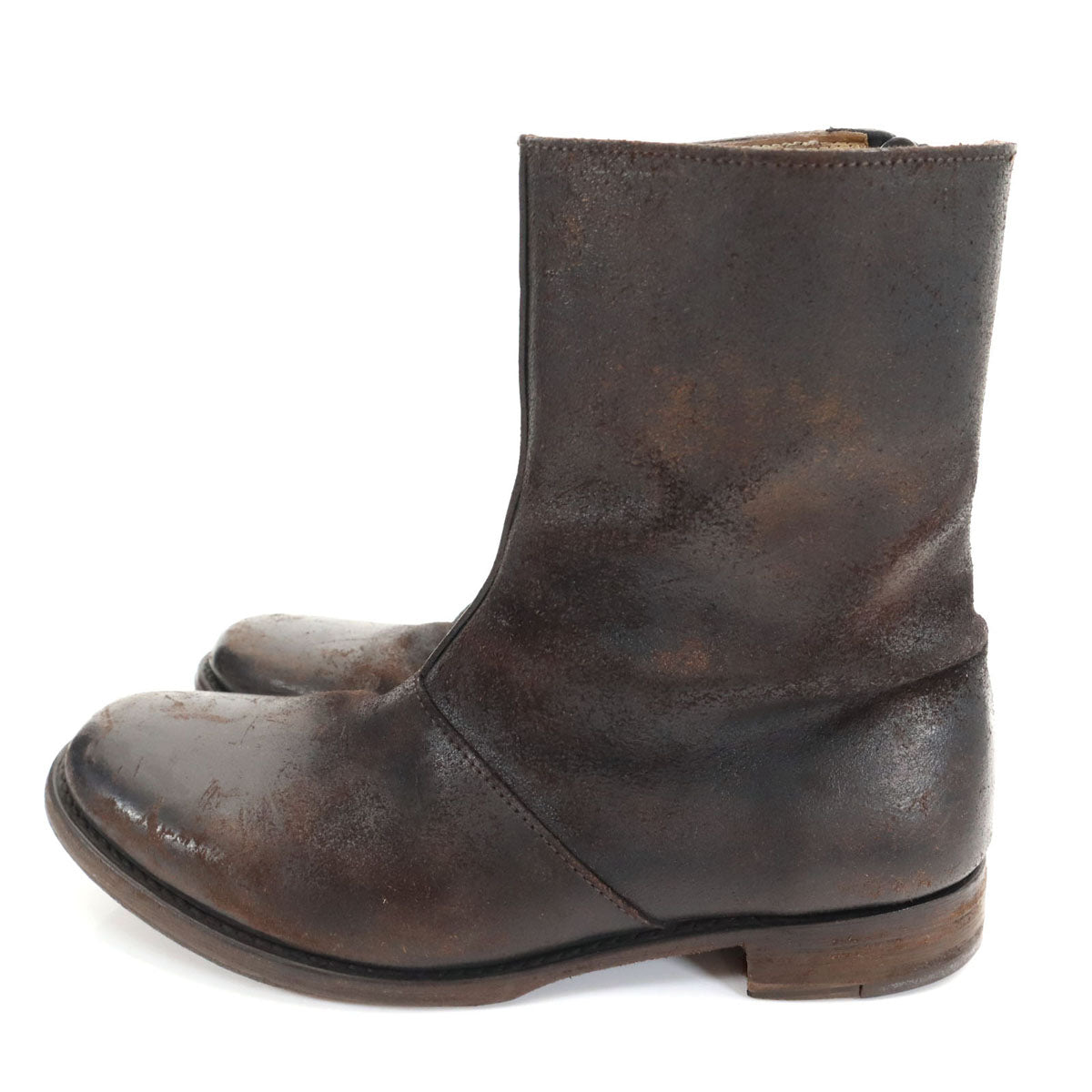 wjk ダブルジェイケイ 897 サイドジップ ブーツ 41 ブラウン 箱付き メンズ