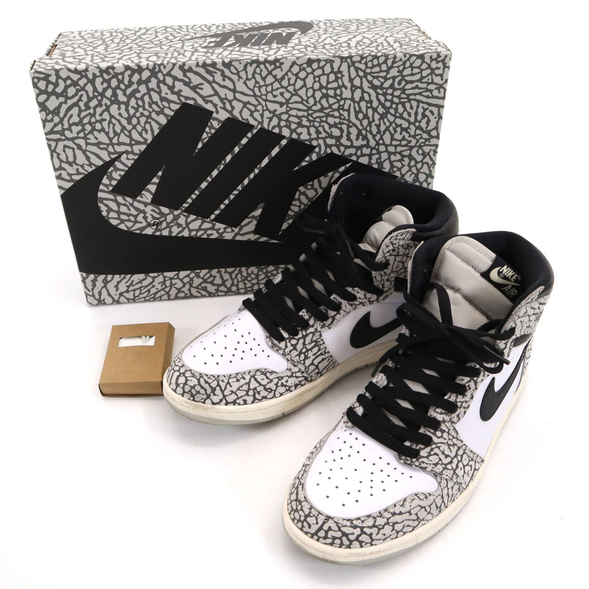 NIKE ナイキ エアジョーダン 1 レトロ ハイ OG エレファント柄 スニーカー 27.5 ホワイト DZ5485-052 AIR JORDAN 箱付き メンズ