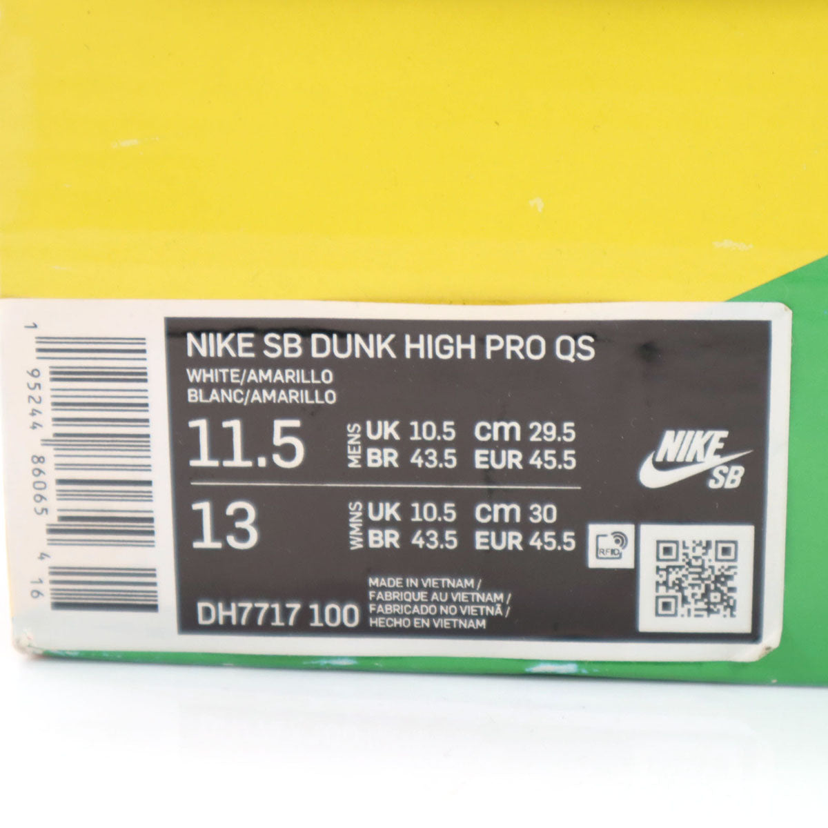 美品 NIKE SB ナイキエスビー 機動戦士ガンダムUC コラボ ダンク ハイ スニーカー 29.5 ホワイト DH7717-100 箱付き メンズ