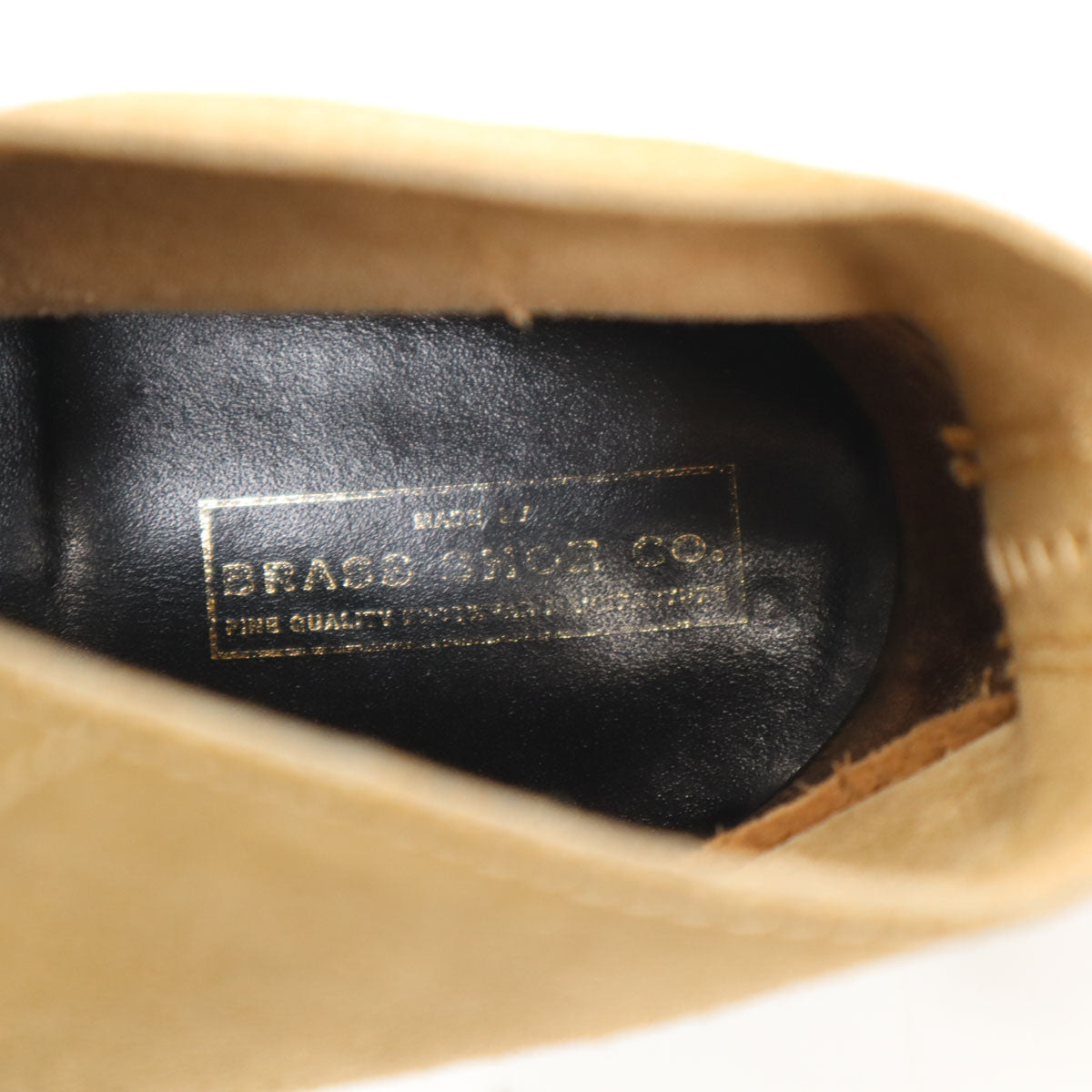 Brass shoe co ブラスシューコー 日本製 スエード ブーツ ベージュ シューキーパー付き シューズ メンズ