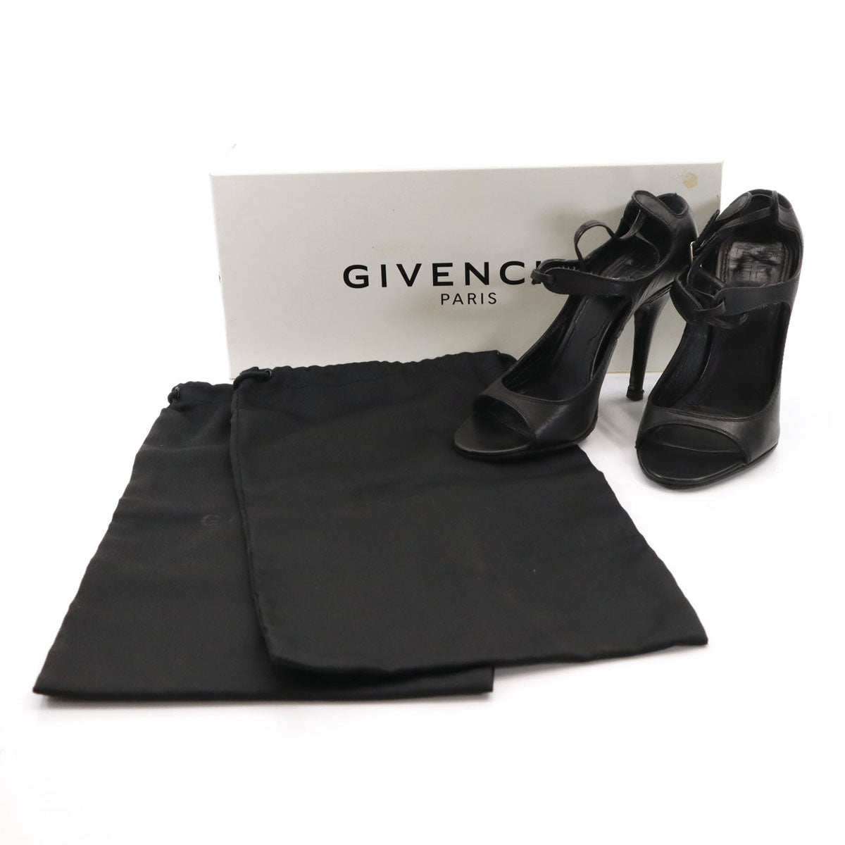 GIVENCHY ジバンシィ イタリア製 ヒール サンダル 36 ブラック 箱付き レディース