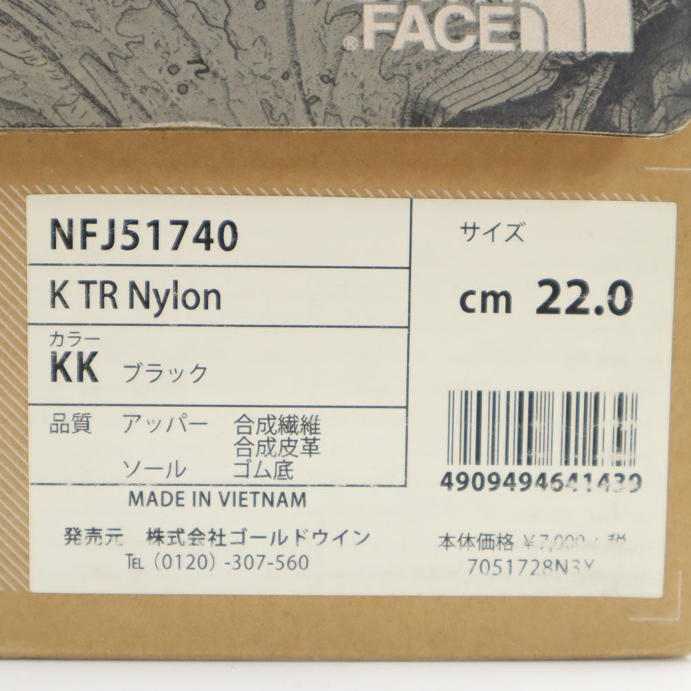THE NORTH FACE ノースフェイス NFJ51740 アウトドア スニーカー 22 黒 箱付き キッズ