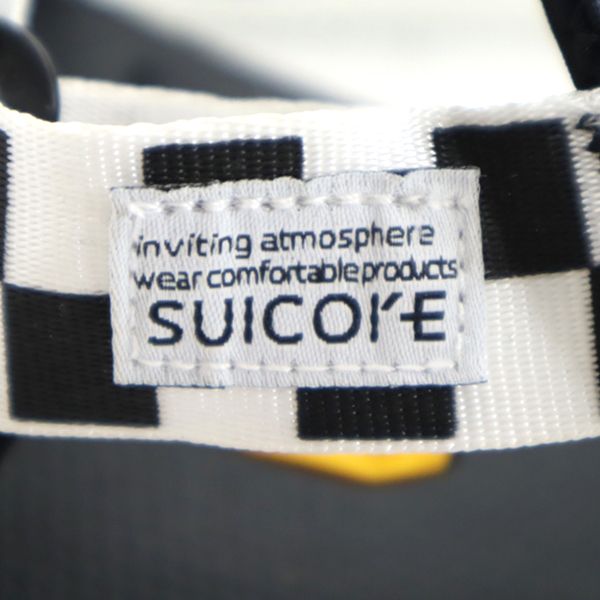 未使用 スイコック チェッカー柄 ストラップ サンダル US 9 ブラック SUICOKE メンズ