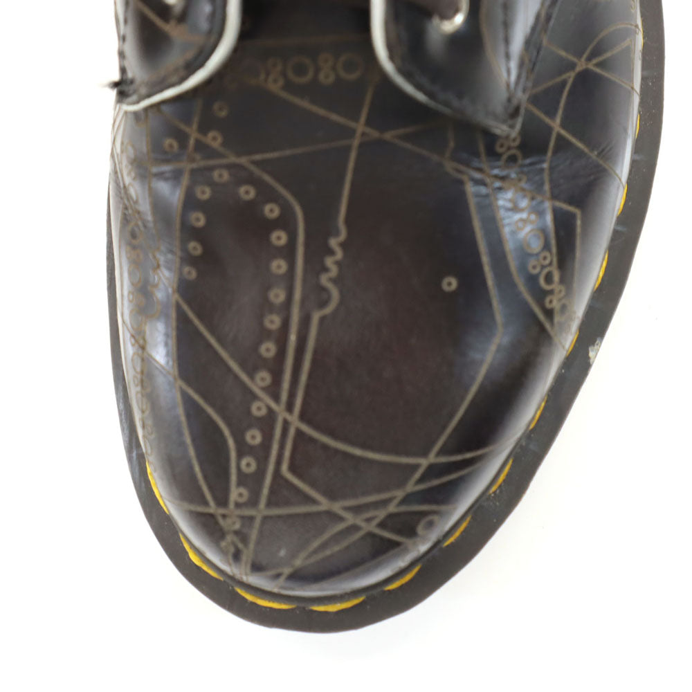 ドクターマーチン イギリス製 総柄 ショートブーツ UK4 ブラウン系 Dr.Martens レディース