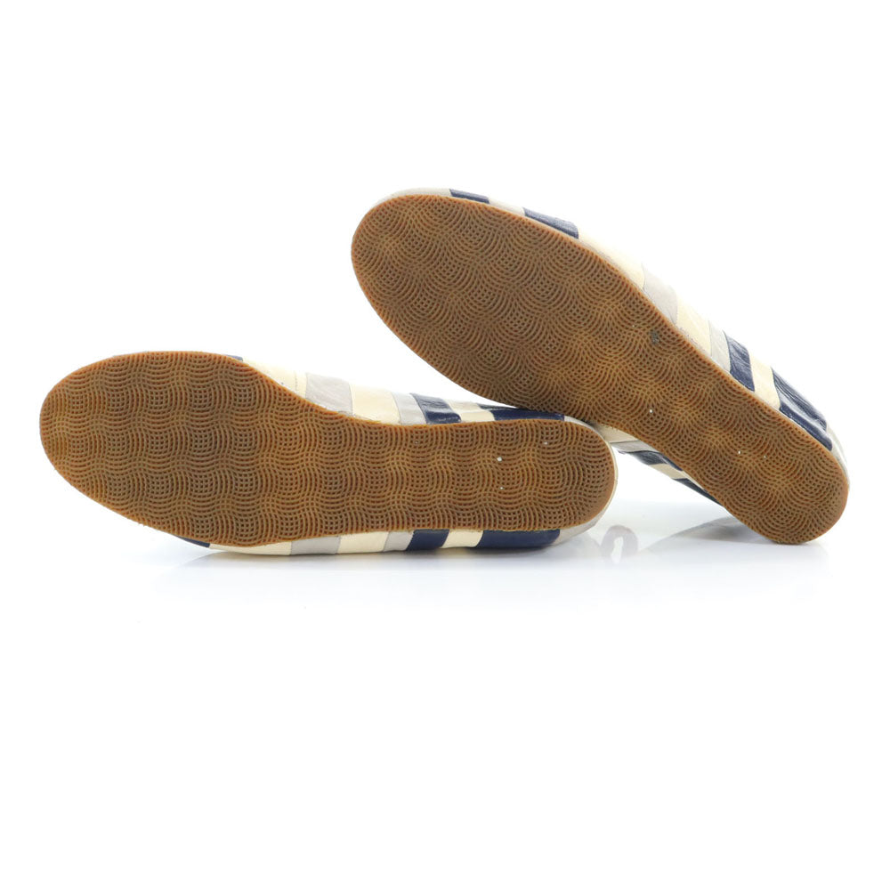 イッセイミヤケ 日本製 ボーダー シューズ 25 アイボリー系 ISSEY MIYAKE 箱付き レディース