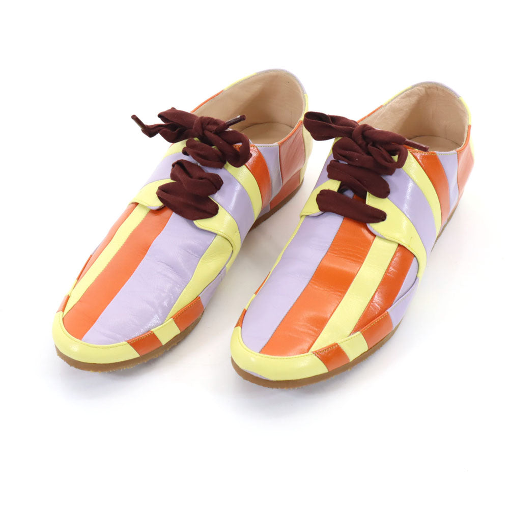 イッセイミヤケ ボーダー シューズ 25 オレンジ系 ISSEY MIYAKE レディース