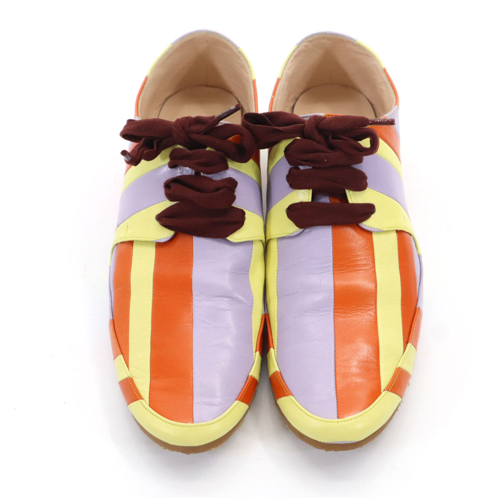 イッセイミヤケ ボーダー シューズ 25 オレンジ系 ISSEY MIYAKE レディース