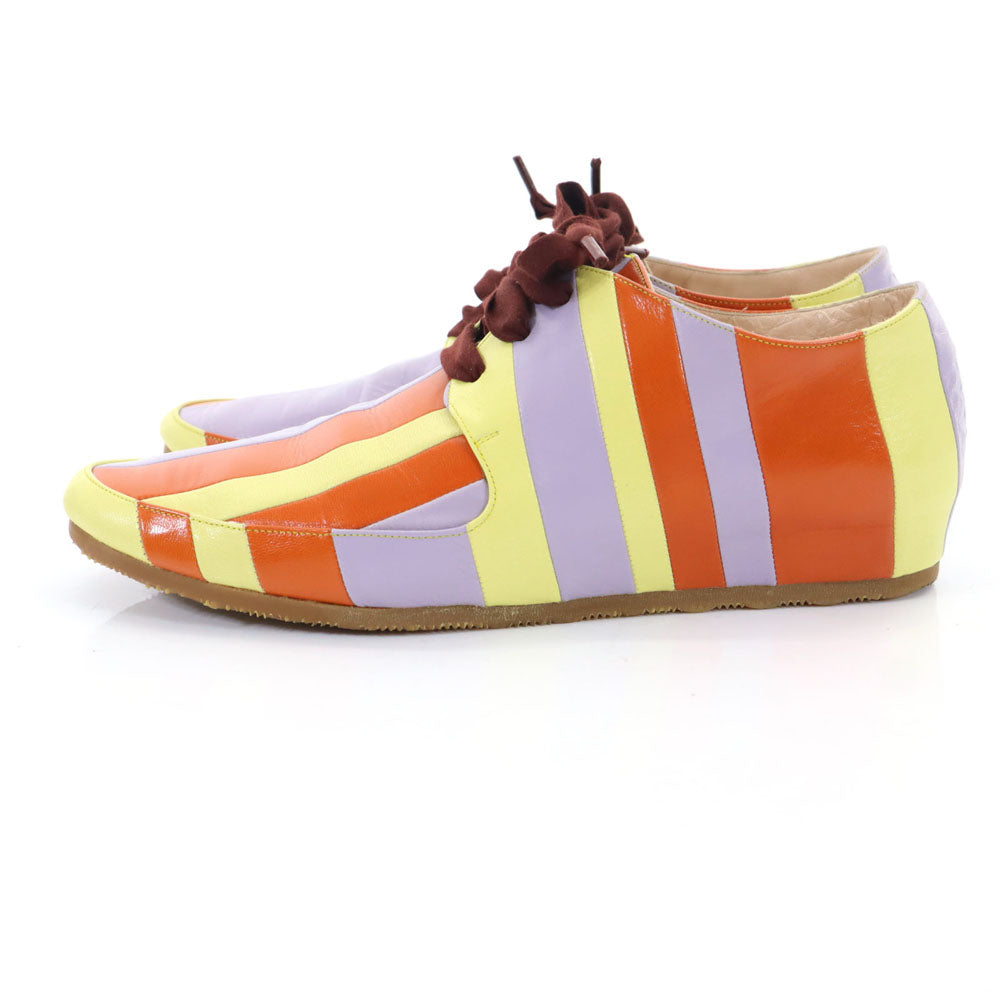 イッセイミヤケ ボーダー シューズ 25 オレンジ系 ISSEY MIYAKE レディース