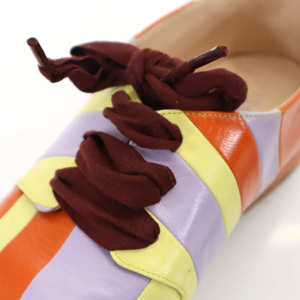 イッセイミヤケ ボーダー シューズ 25 オレンジ系 ISSEY MIYAKE レディース