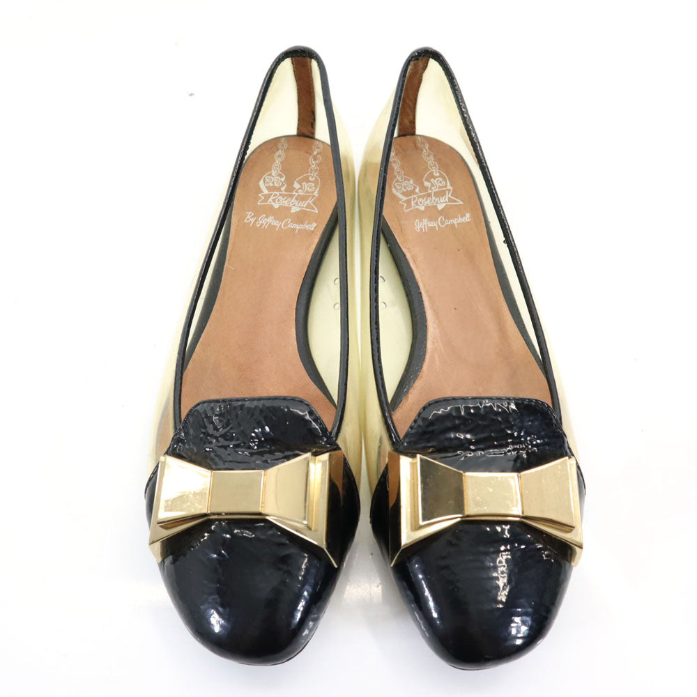 ローズバッド ジェフリーキャンベル クリア シューズ 37 クリア系×ブラック ROSE BUD By Jeffrey Campbell スケルトン レディース