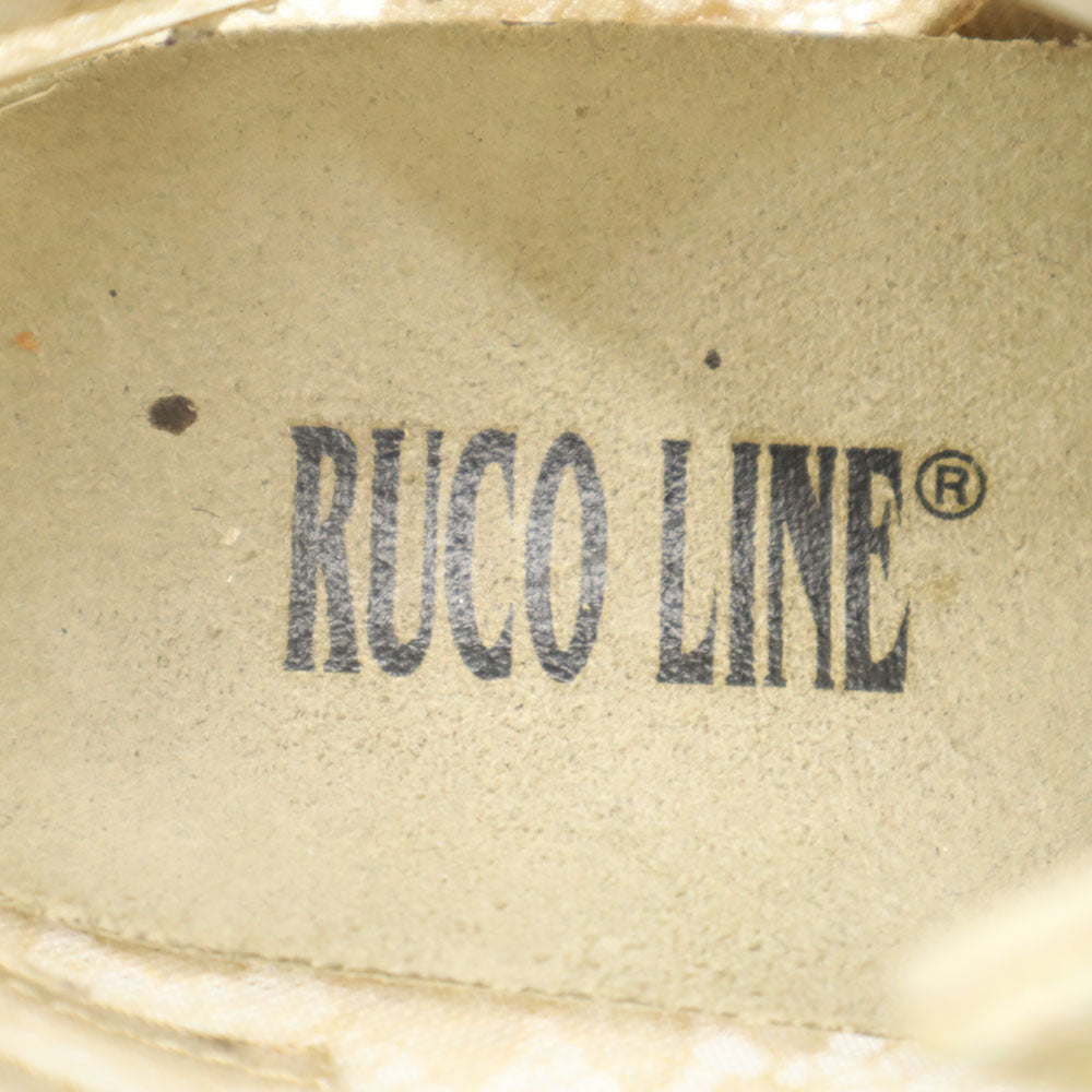 RUCO LINE ルコライン EU製 厚底 スニーカー 38 ゴールド系 レース レディース