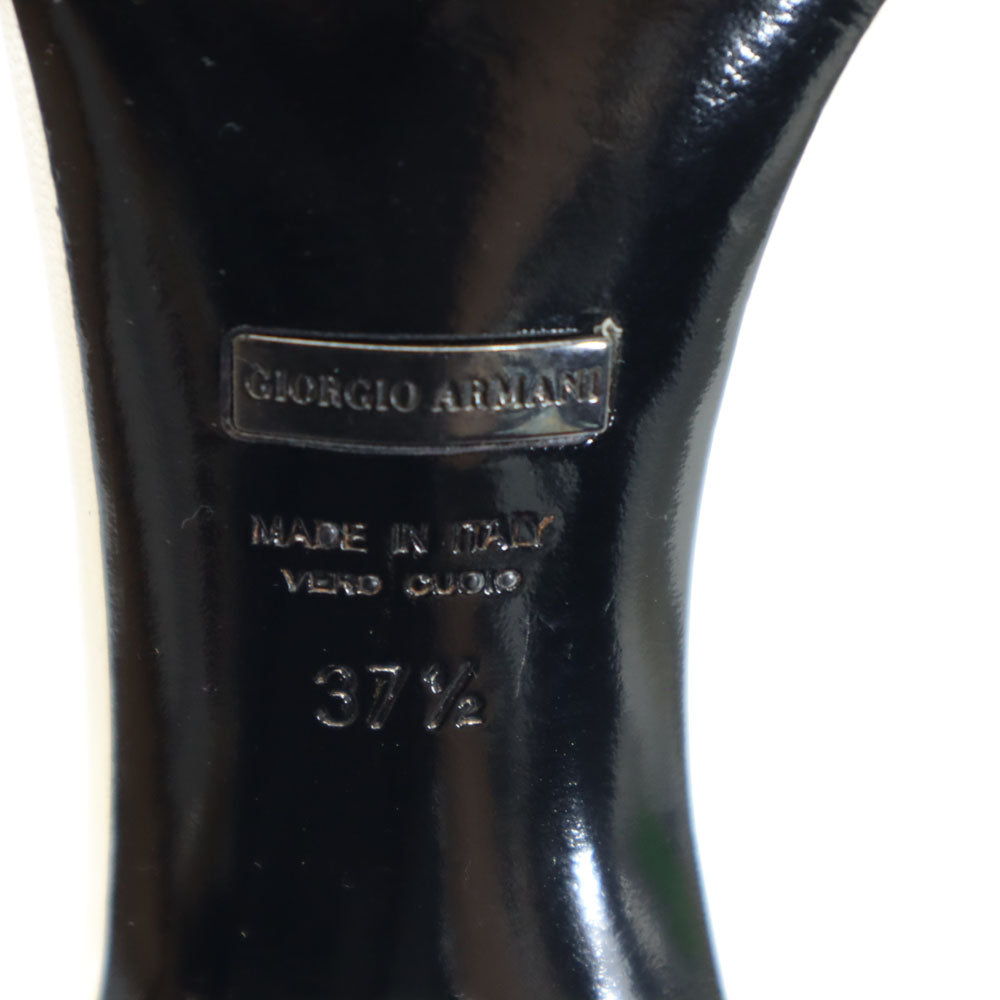 GIORGIO ARMANI ジョルジオアルマーニ パンプス 37 1/2 ベージュ ヒール レディース