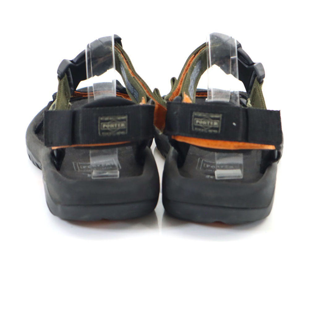 Teva テバ × ポーター コラボ スポーツ サンダル 25 黒×カーキ × PORTER メンズ