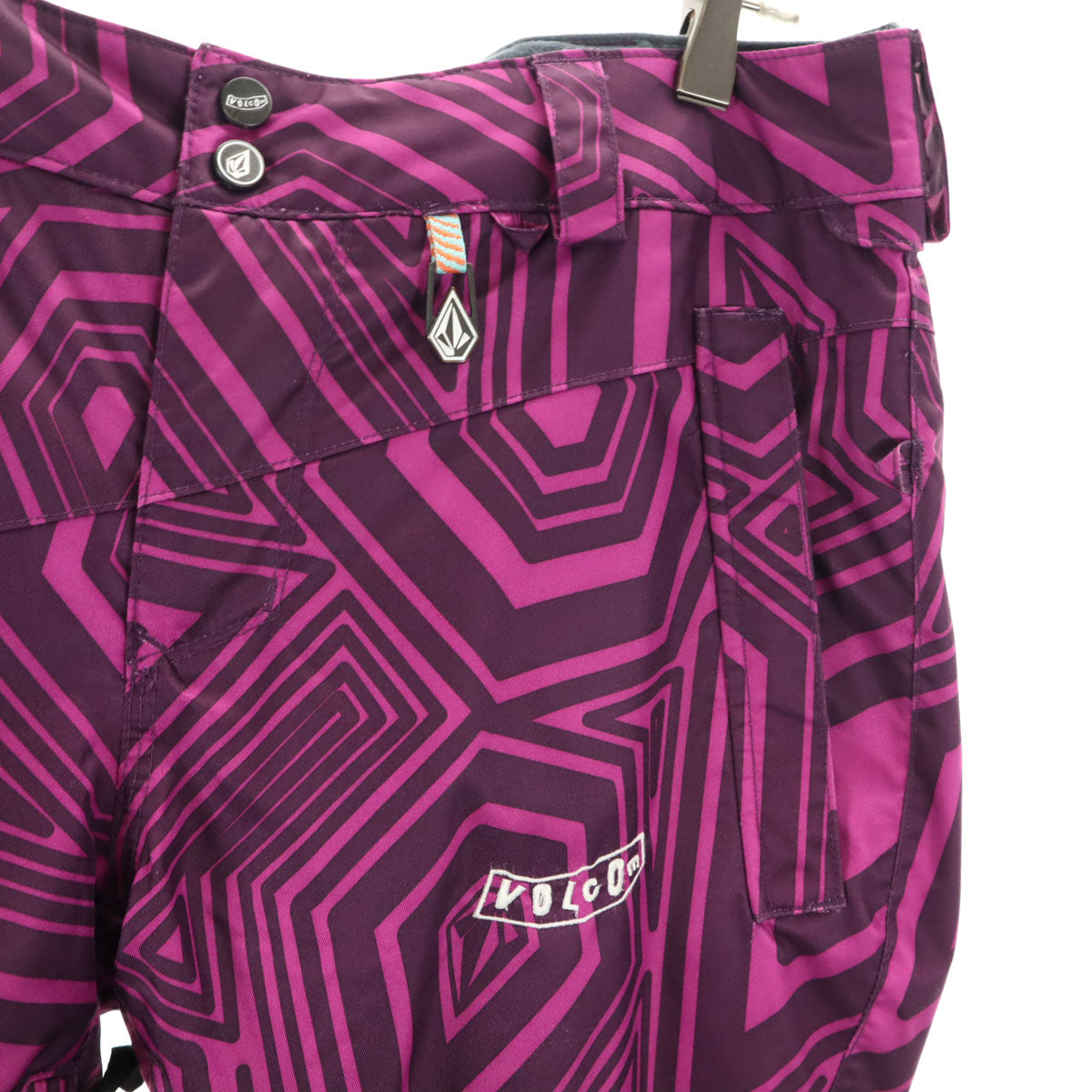 VOLCOM ボルコム NIMBUS 総柄 スノーボード パンツ L パープル系 スキー メンズ
