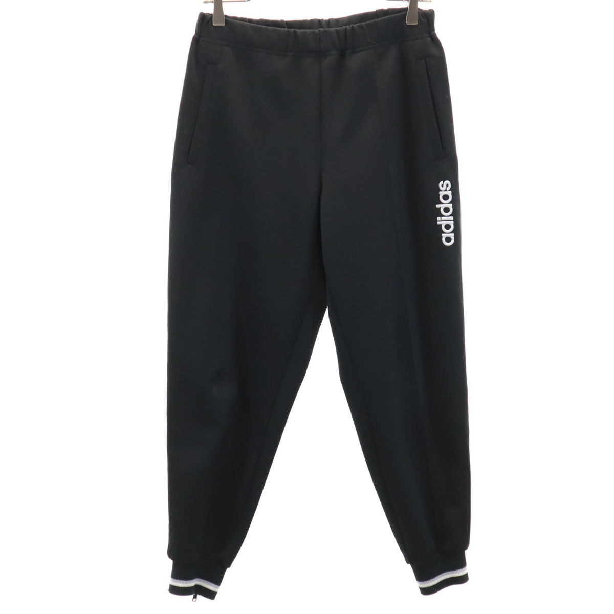 adidas アディダス 80s デサント製 ヴィンテージ トレーニング ロングジャージパンツ M 黒 メンズ