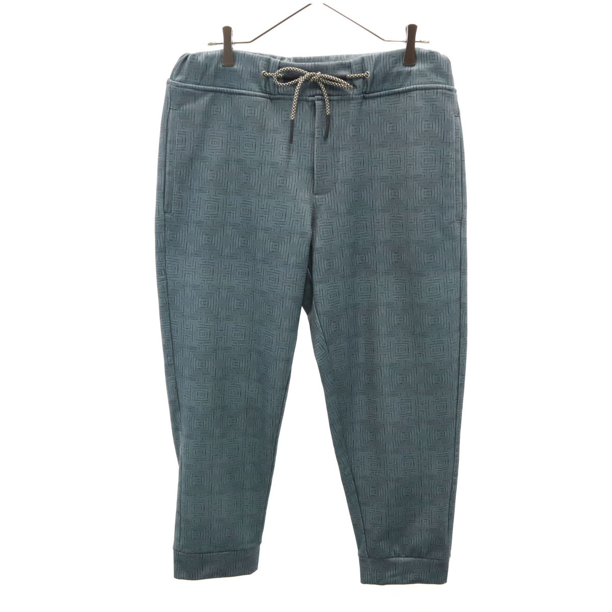 Emporio Armani エンポリオアルマーニ ポルトガル製 総柄 クロップドパンツ L グレー メンズ