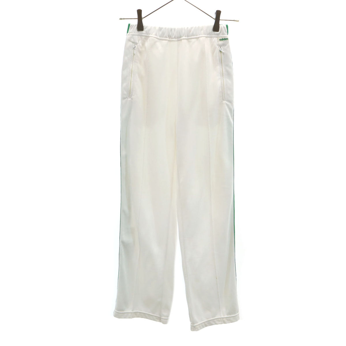 adidas アディダス 70s 西ドイツタグ ヴィンテージ トラックパンツ 1 ホワイト デサント レディース