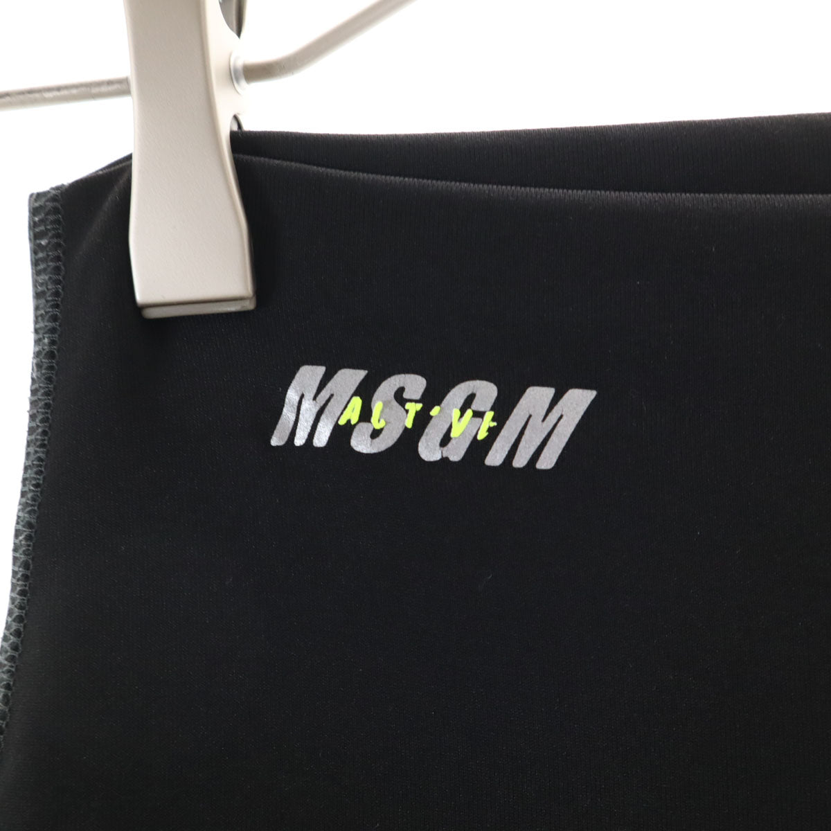 MSGM ACTIVE エムエスジーエム アクティブ イタリア製 トレーニング レギンス S ブラック レディース