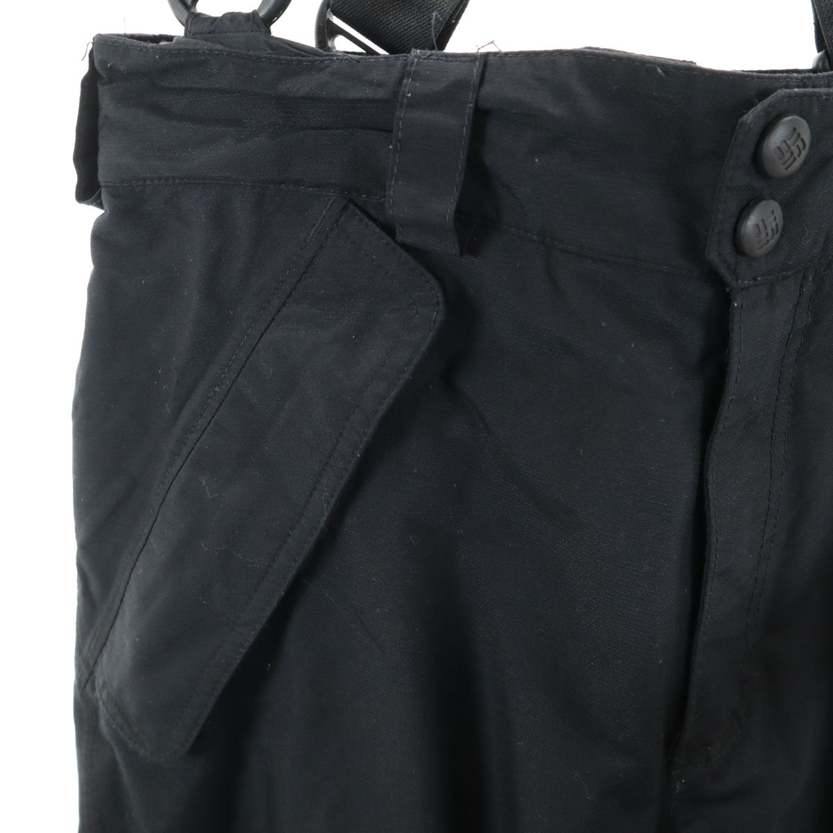 Columbia コロンビア スノーボード サスペンダー付き パンツ S ブラック 裏フリース アウトドア レディース