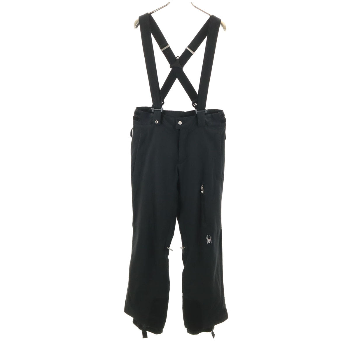 SPYDER スパイダー スキー サスペンダー付き パンツ S ブラック メンズ