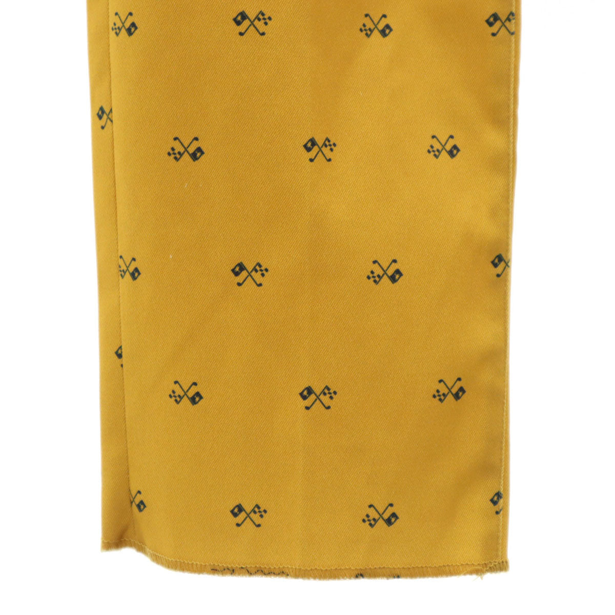 未使用 BEAMS GOLF ビームスゴルフ 総柄 シーズンクレスト パンツ 46 マスタード メンズ