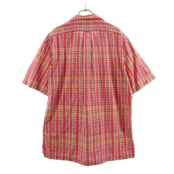 Polo by Ralph Lauren ポロバイラルフローレン 90s ヴィンテージ チェック 半袖 オープンカラーシャツ S レッド系 開襟 CALDWELL メンズ