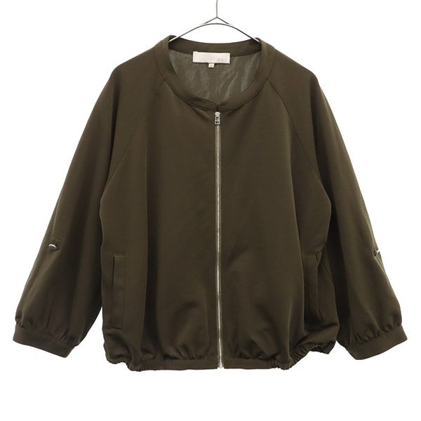 Area Free 自由区 ノーカラージャケット 40 グリーン レディース