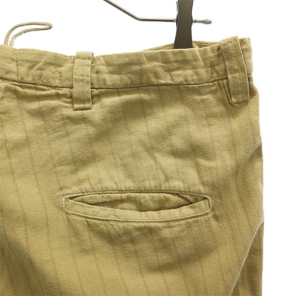 スティルバイハンド リネンブレンド ストライプ ヘリンボーン チノパンツ 50 ベージュ STILL BY HAND メンズ