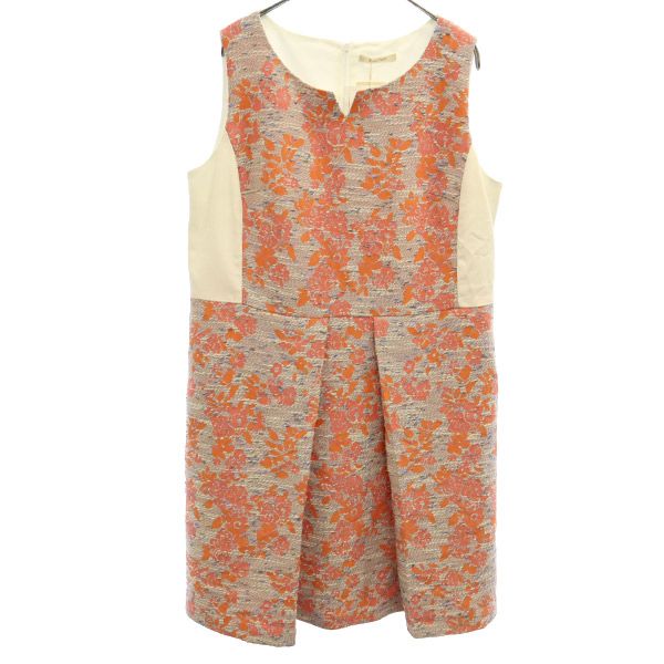 未使用 Rose Tiara ローズティアラ 切替 ノースリーブ 切替 ワンピース 42 レディース