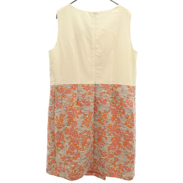 未使用 Rose Tiara ローズティアラ 切替 ノースリーブ 切替 ワンピース 42 レディース