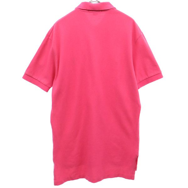 ポロバイラルフローレン ワンポイント刺繍 半袖 ポロシャツ S ピンク Polo by Ralph Lauren 鹿の子地 メンズ