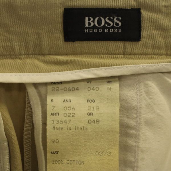 HUGO BOSS ヒューゴボス イタリア製 2タック チノパンツ ベージュ メンズ