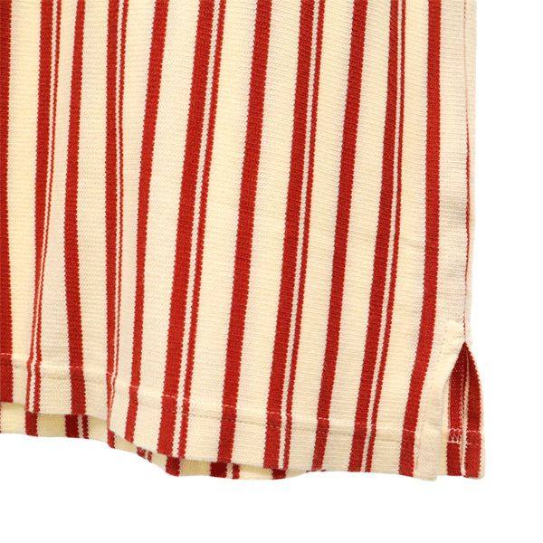 パーリーゲイツ ストライプ ゴルフ 半袖 ポロシャツ 4 ホワイト×レッド PEARLY GATES メンズ