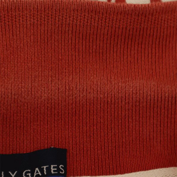 パーリーゲイツ ストライプ ゴルフ 半袖 ポロシャツ 4 ホワイト×レッド PEARLY GATES メンズ