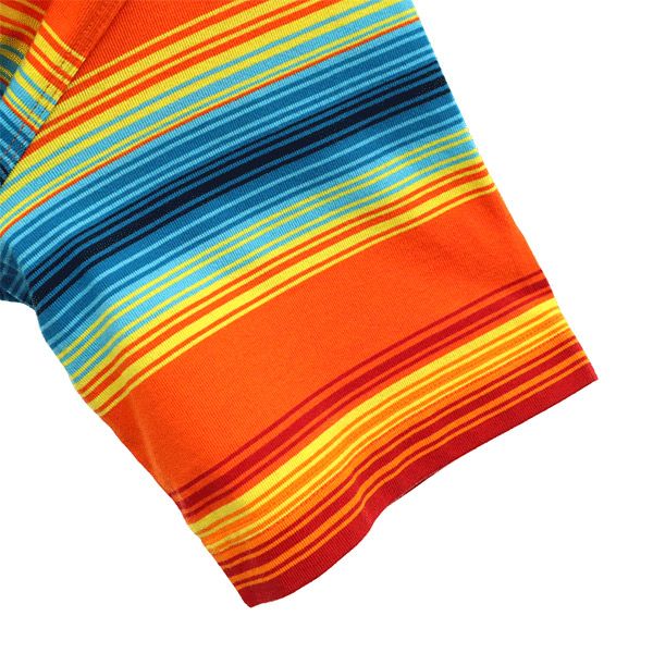 パラディーゾ 総柄 ゴルフ 半袖 ポロシャツ LL オレンジ系 Paradiso メンズ