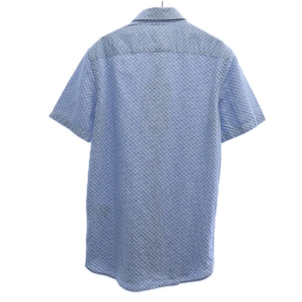 未使用 Victorinox ビクトリノックス 総柄 半袖 シャツ XS ブルー系 メンズ